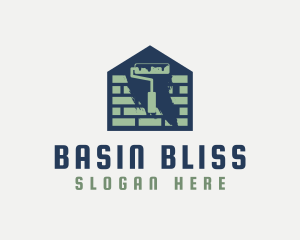 Brick Home Painting logo design