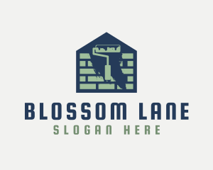 Brick Home Painting logo design