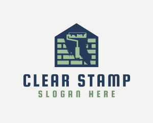 Brick Home Painting logo design