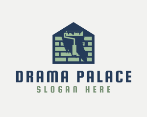 Brick Home Painting logo design