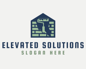 Brick Home Painting logo design