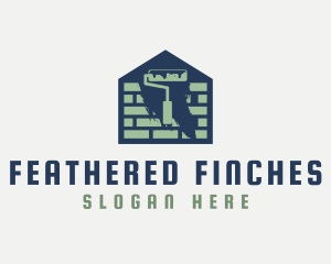 Brick Home Painting logo design