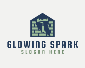 Brick Home Painting logo design