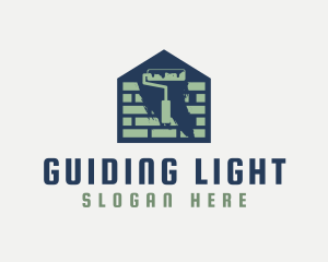 Brick Home Painting logo design