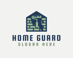 Brick Home Painting logo design