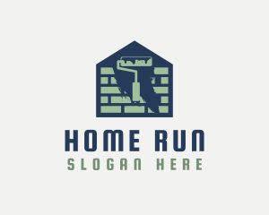 Brick Home Painting logo design