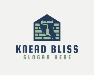 Brick Home Painting logo design