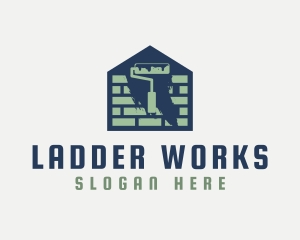 Brick Home Painting logo design