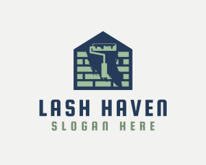 Brick Home Painting logo design