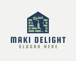 Brick Home Painting logo design