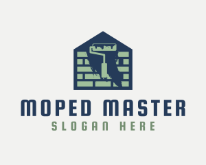 Brick Home Painting logo design