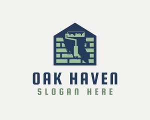 Brick Home Painting logo design