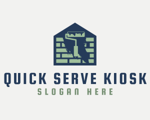 Brick Home Painting logo design