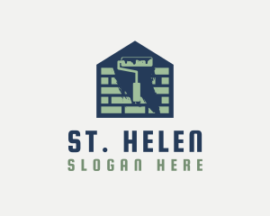 Brick Home Painting logo design