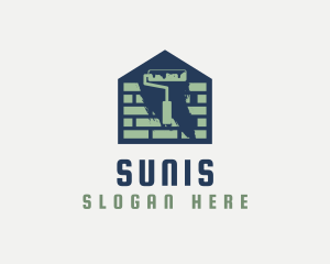 Brick Home Painting logo design