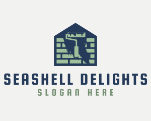 Brick Home Painting logo design