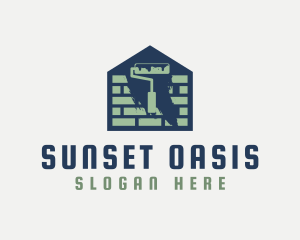 Brick Home Painting logo design