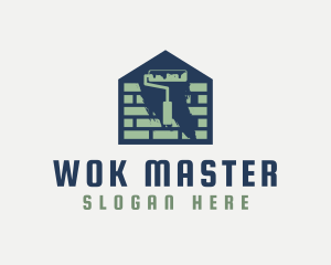 Brick Home Painting logo design