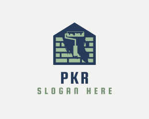 Brick Home Painting logo design