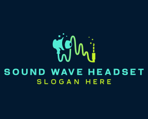 Headset - Earphones Headset Music logo design