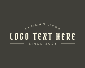 Wordmark - Gothic Business Brand logo design