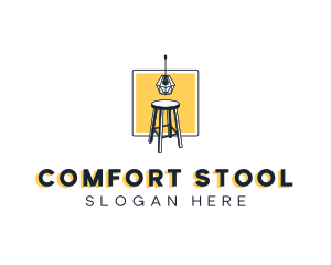 Stool - Chair Lamp Light Furniture logo design