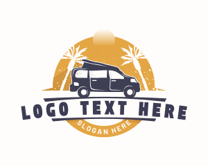 Campsite - Van Travel Transportation logo design