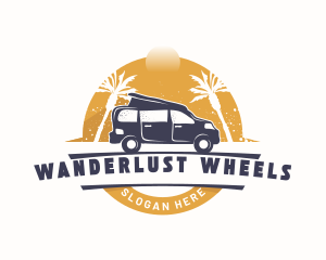 Rv - Van Travel Transportation logo design