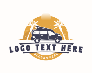 Minivan - Van Travel Transportation logo design