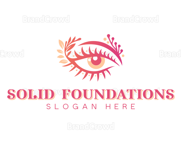 Feminine Eyelash Beauty Logo