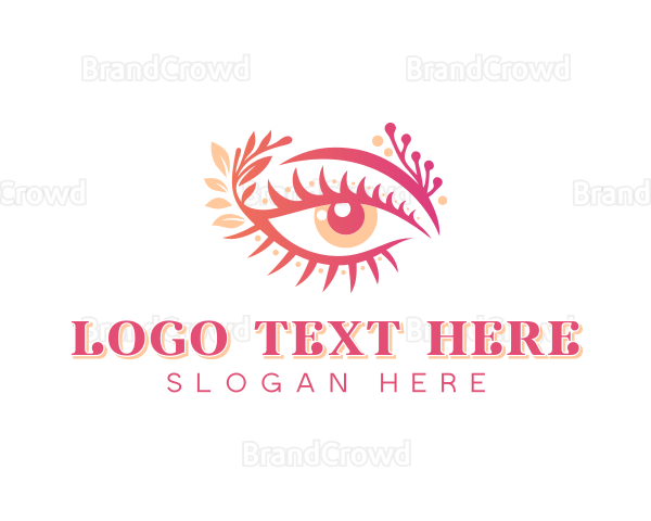 Feminine Eyelash Beauty Logo