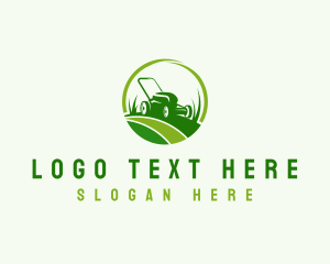 Trimming - Lawn Mower Gardening logo design