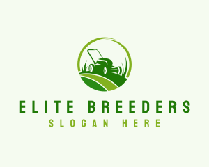 Lawn Mower Gardening logo design