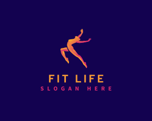 Female Dance Fitness logo design