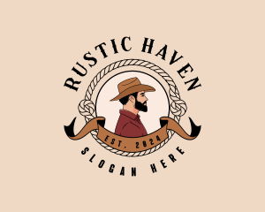 Western Cowboy Rope logo design