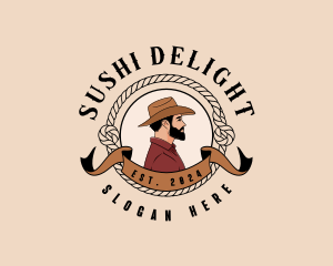 Western Cowboy Rope logo design