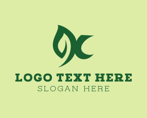 Organic Products - Green Leaf Letter K logo design