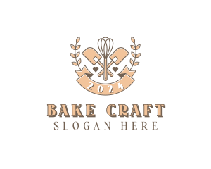 Baking Whisk Spatula logo design