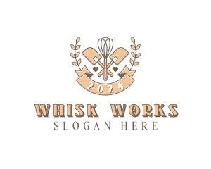 Baking Whisk Spatula logo design