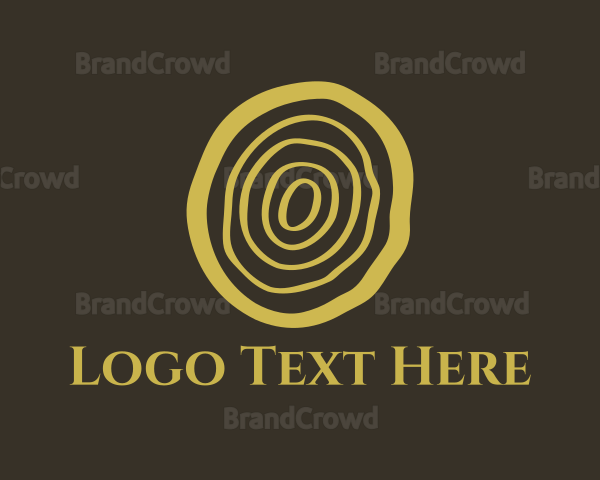 Wood Log Cut Logo