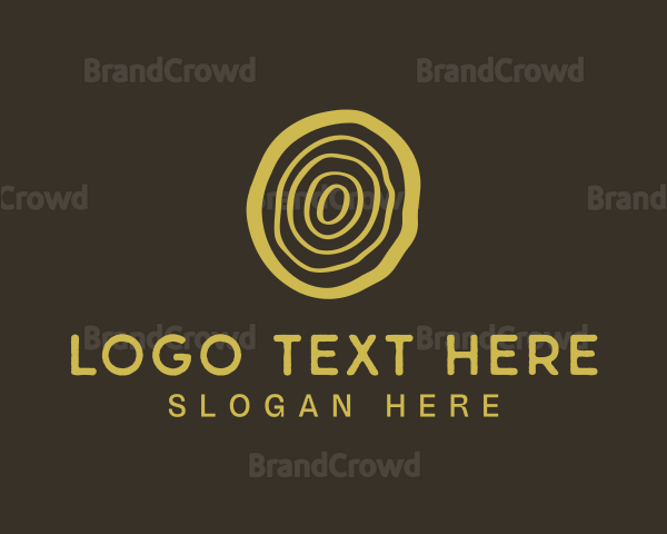 Wood Log Lumber Logo