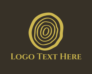 Round - Wood Log Cut logo design