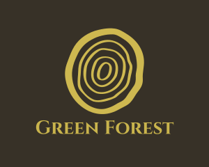 Wood Log Cut logo design