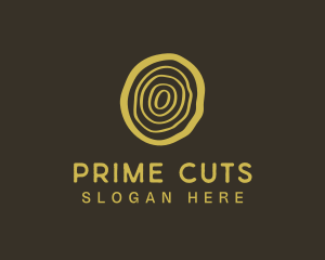 Wood Log Cut logo design