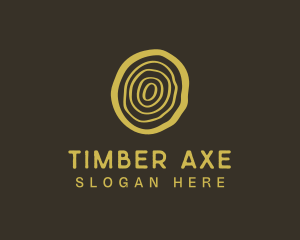 Wood Log Cut logo design