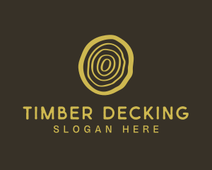 Wood Log Cut logo design