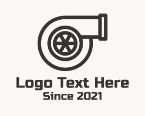 Gray - Minimalist Turbo Charger logo design