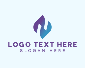 Geometric - Advertising Media Company Letter N logo design