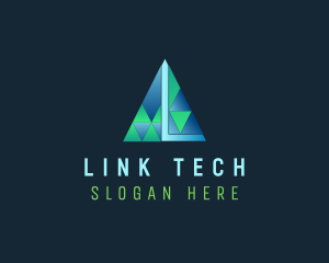 Tech Software Triangle Letter L logo design