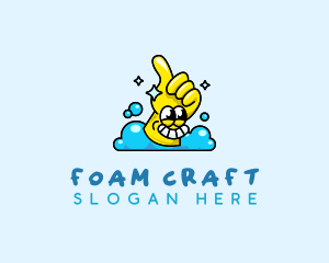 Foam - Cleaning Glove Bubbles logo design